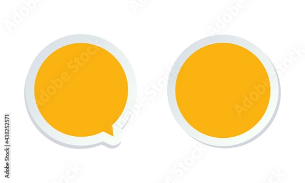 Fototapeta Blank stickers isolated on white. Vector