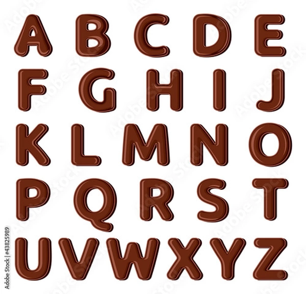 Obraz chocolate alphabet