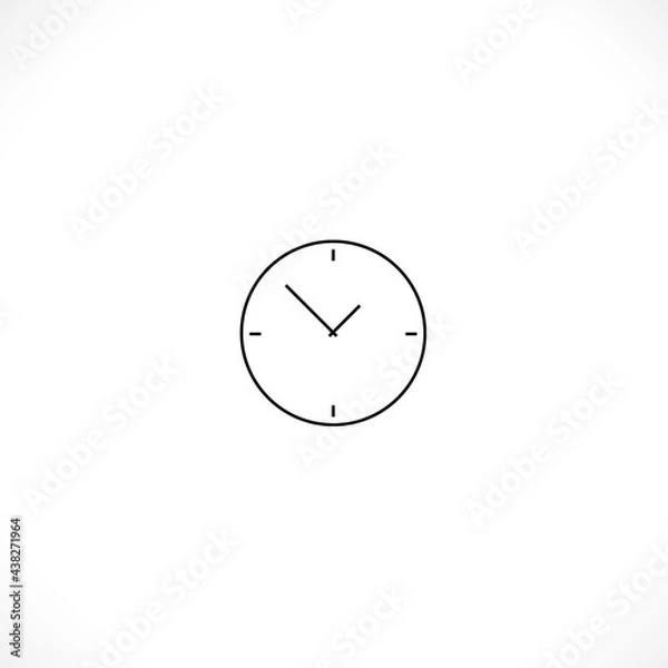 Fototapeta Clock icon. Clock Time symbol flat style. design web site icon, logo, app, UI. Illustration - Vector. EPS10.