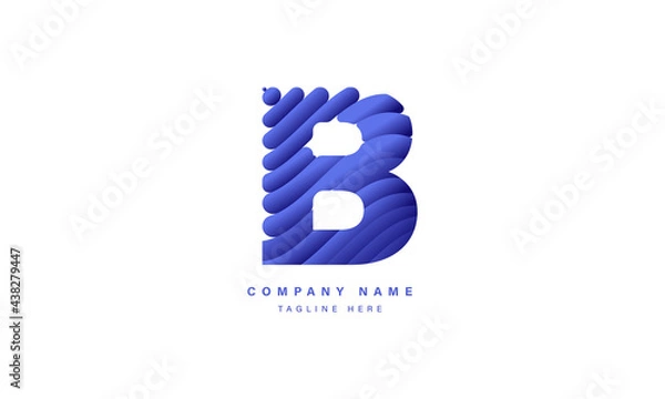 Obraz Letter B Logo. B Letter Design Vector - logo template