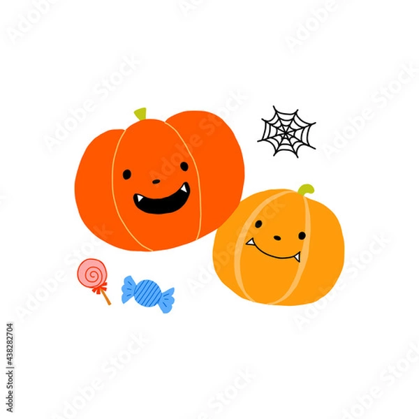 Obraz ハロウィンのジャックオーランタンのイラスト