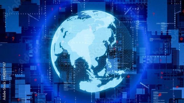 Fototapeta グローバルネットワーク　エレクトロニクス