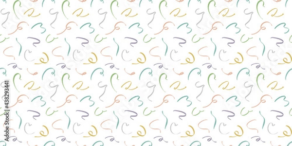 Fototapeta リボン　シームレスパターン・テキスタイル