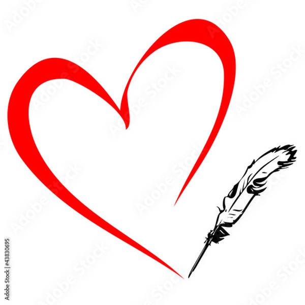 Obraz Pen draws the heart