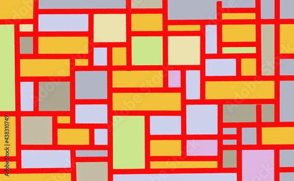 Obraz Cubist abstract background with swirling lines