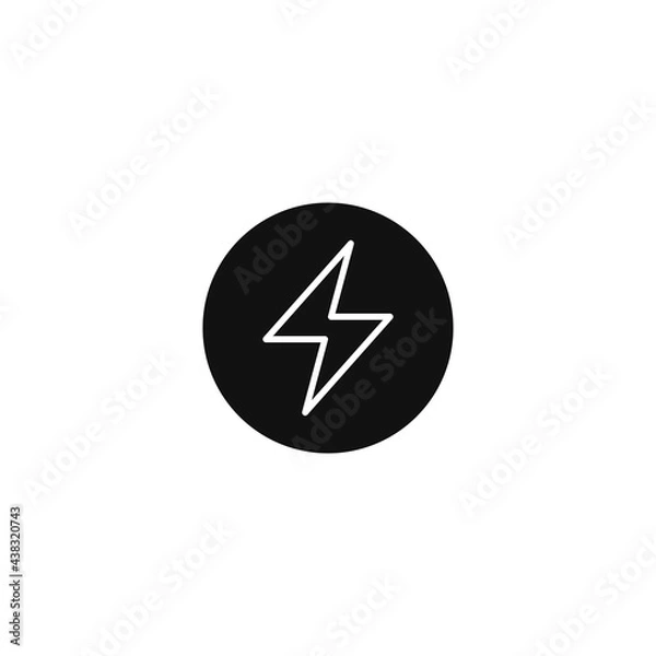 Obraz Lightning, electric power vector design element. Vector Illustration for mobile concept and web design.
