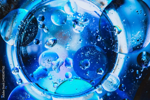 Fototapeta Colourful Oil Drop On Water Abstract Background, Oil Drop On Water 