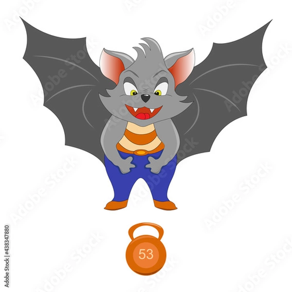 Obraz Bat with kettlebell