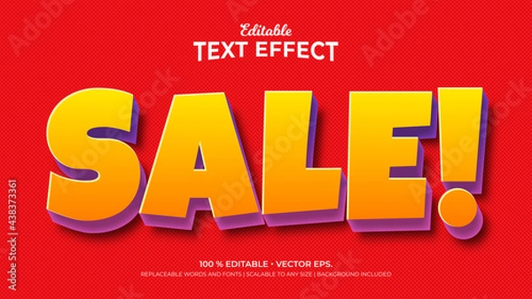 Fototapeta Text Effects, Editable Text Style - Sale !