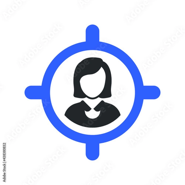 Obraz women Target icon design vector graphics
