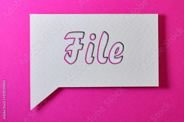 Fototapeta The type Of File Word