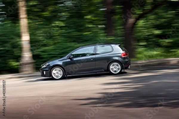 Obraz Grey car moving