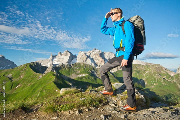 Obraz Wanderer in den Alpen