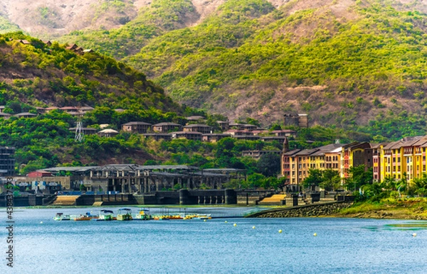 Fototapeta Lavasa is a private, planned city built near Pune. It is stylistically based on the Italian town Portofino, with a street and several buildings bearing the name of that town.