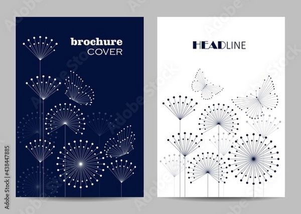 Obraz Vector templates for brochure cover in A4 size.