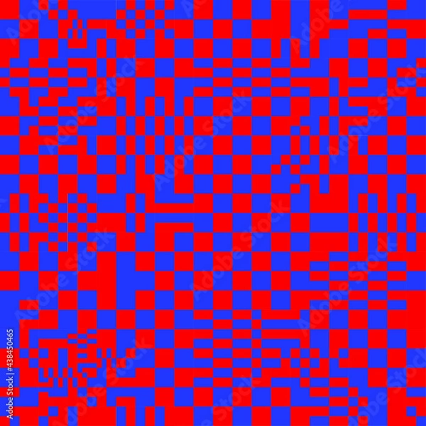Obraz Damage checkered pattern. Seamless vector