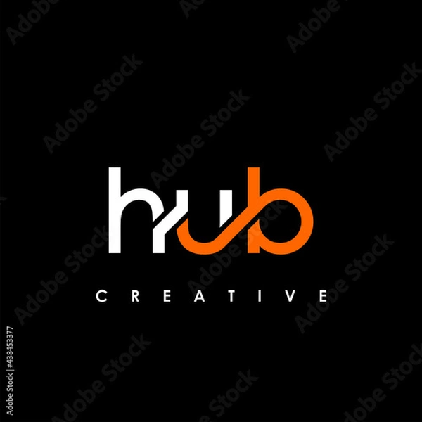 Fototapeta HUB Letter Initial Logo Design Template Vector Illustration
