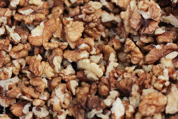 Obraz walnuts close up background