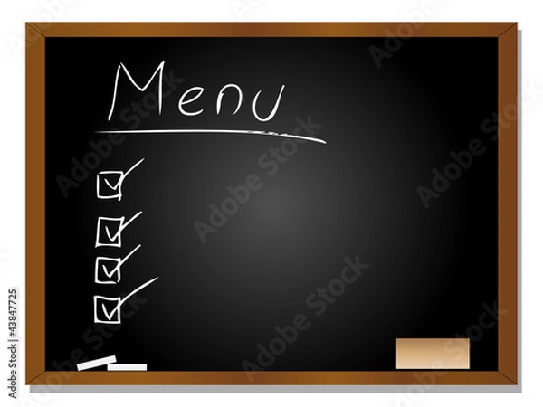 Obraz Conceptual white chalk text written by hand on black blackboard