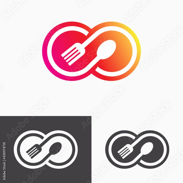 Obraz infinite food logo design vector