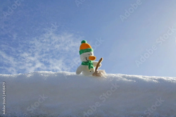 Obraz hardworking snowman