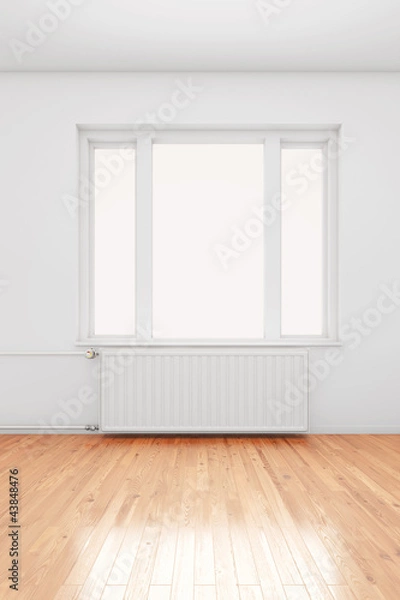 Obraz Radiator in empty room vertical