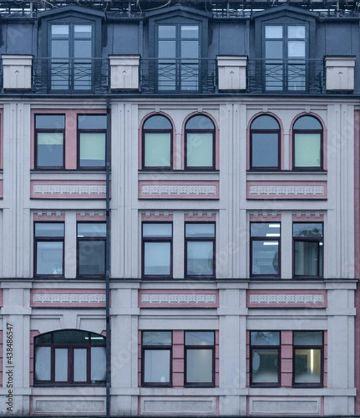 Obraz texture of a building with several windows