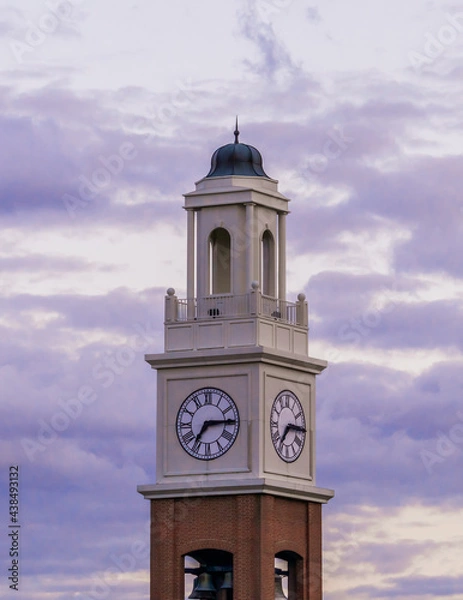Fototapeta clock tower at sunset