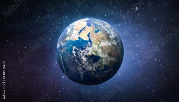 Fototapeta Planet Earth globe in the space, Blue ocean and continents. Elements of this image furnished by NASA