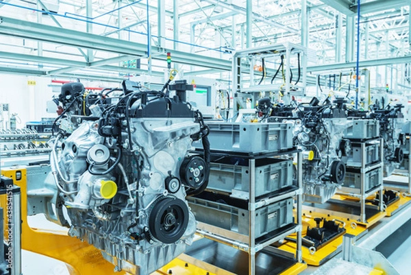 Obraz Scene at work in a car manufacturing workshop