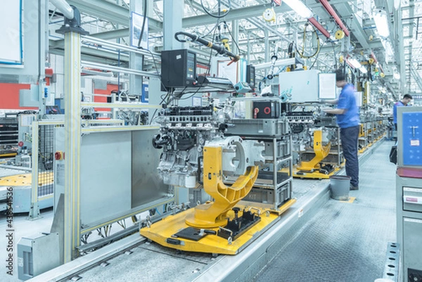 Obraz Scene at work in a car manufacturing workshop