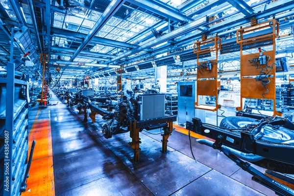 Obraz Scene at work in a car manufacturing workshop