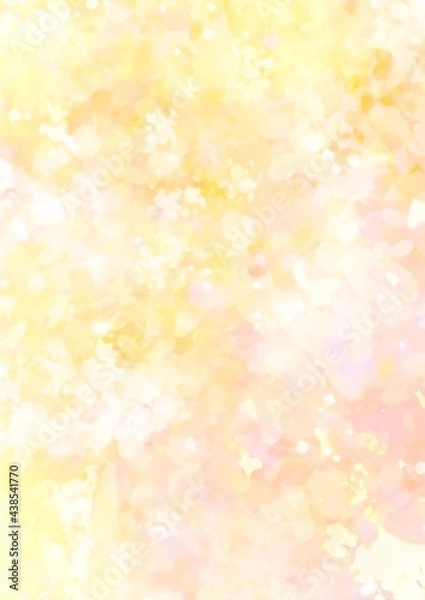 Obraz 幻想的な黄色のキラキラ水彩の滲むテクスチャ背景