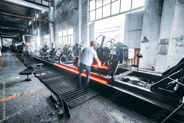 Obraz Scene at work in a car manufacturing workshop