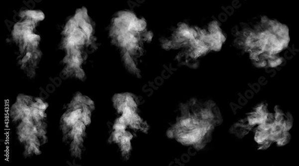 Obraz smoke steam isolated black background