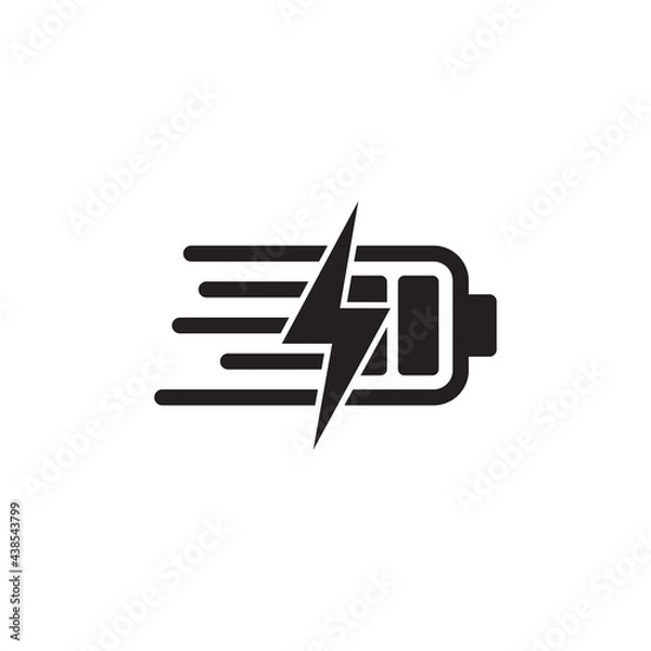 Fototapeta battery icon vector and charging icon vector,