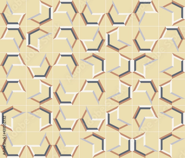 Fototapeta Simple Geometric Pattern Design With Basic Geometry Forms