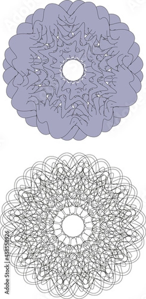 Fototapeta Abstract gray-blue background with an unusual figure for design.3D.