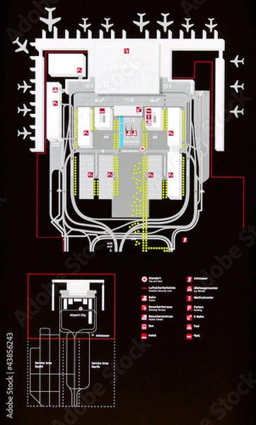 Obraz BER Info beleuchtetes