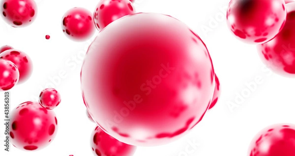 Obraz czerwone szklane kule