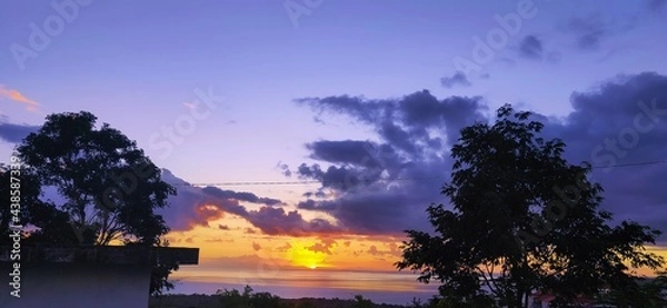 Obraz beautiful sunset view from the mountains