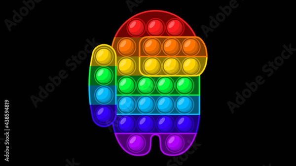 Obraz poppit popit pop-it toy vector rainbow	