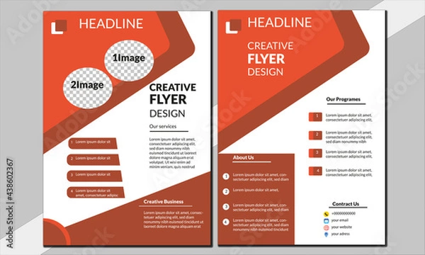 Fototapeta Creative Flyer Design, business flyer and template