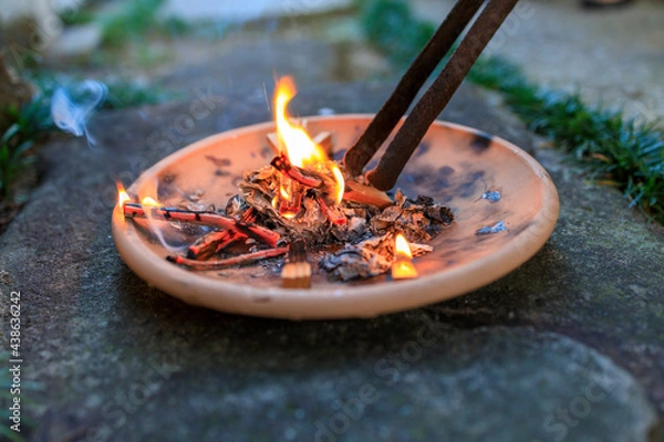 Fototapeta お盆の迎え火・送り火