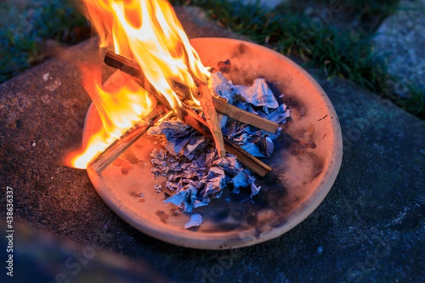 Obraz お盆の迎え火・送り火