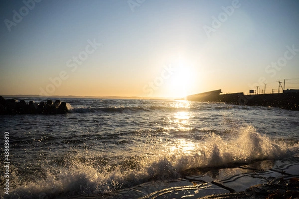 Obraz 早朝の稚内港