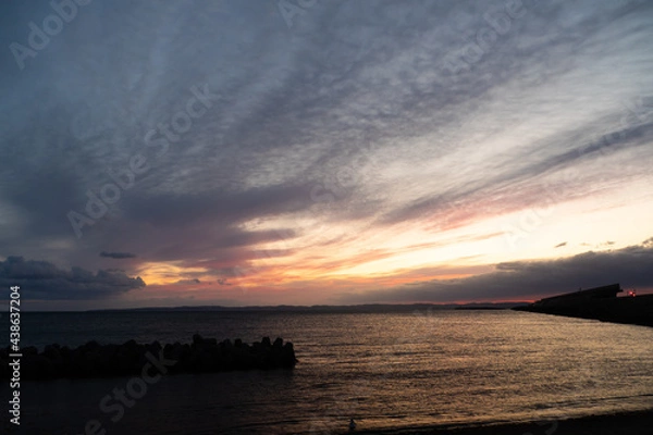 Obraz 稚内港の夕景