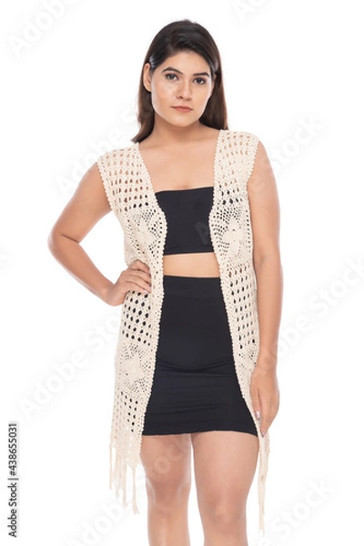 Fototapeta Young Indian woman lifestyle wearing casual wear