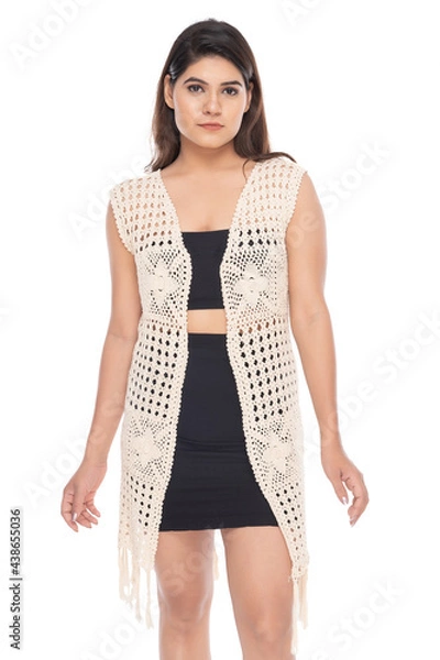 Fototapeta Young Indian woman lifestyle wearing casual wear