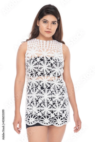 Fototapeta Young Indian woman lifestyle wearing casual wear